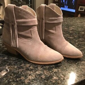 Joie Keaton suede fringe booties
